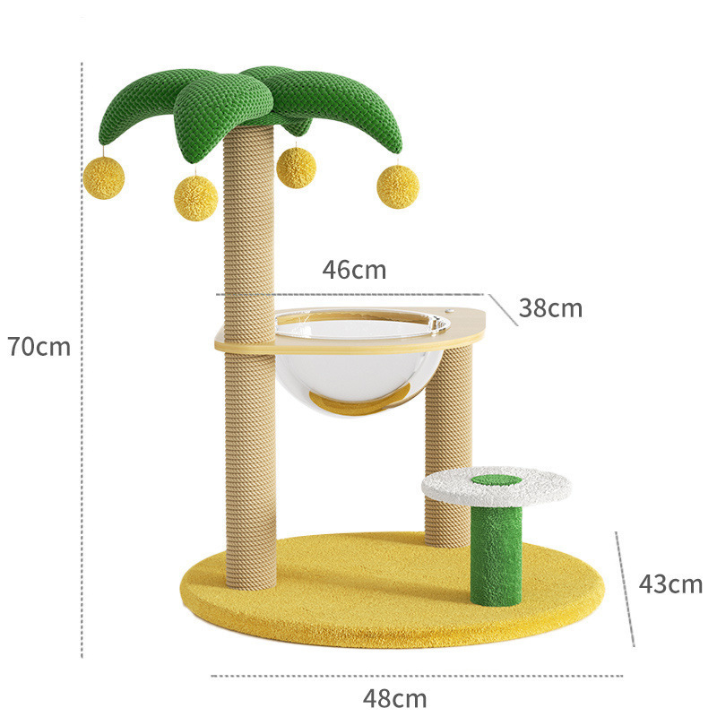 Cactus gato agarre tablero de gato gato escalada marco integral gato nido anti-desgaste vertical gato agarre marco gato juguete gato