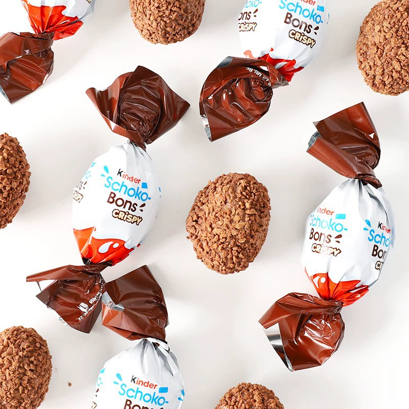 Шоколадные хрустящие шарики (Kinder) Schoko‑Bons — какао‑крем в вафельной оболочке, 22,4 г/67,2 г