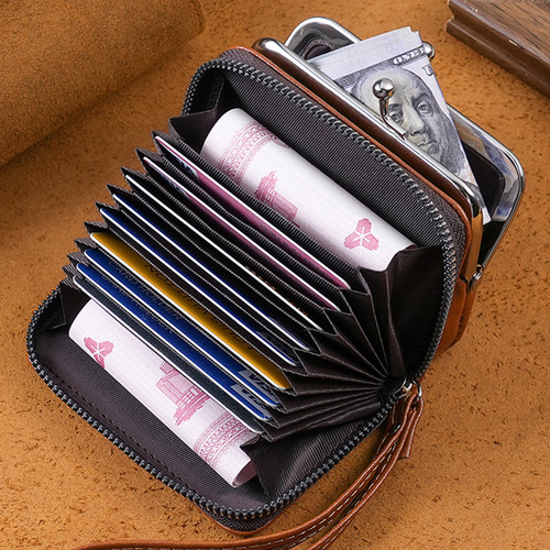 2024 new accordion card holder for women high-end mini wallet ins female cute niche coin purse wholesale