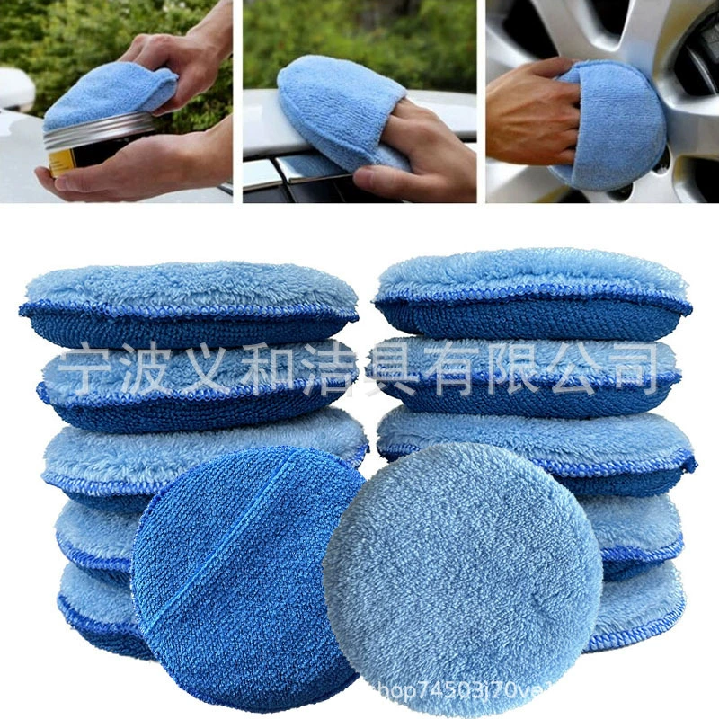 Губка для автомойки впитывающий губчатый блок с карманом коралловый флис махровая ткань Полировка восковая губка инструмент двойной материал салфетка
