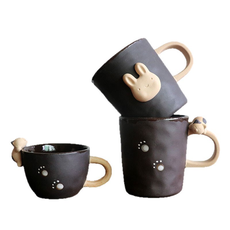 セラミックコーヒーカップセラミックマグブラックセラミックカップセラミックオリジナルデザインコーヒーカップセットウォーターカップ|undefined