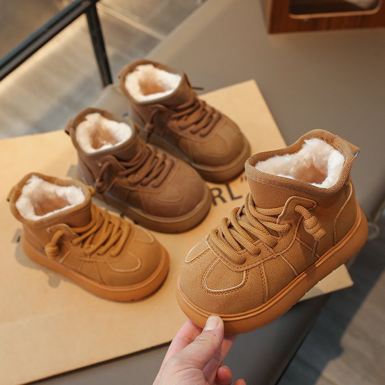 Mädchen-Schneestiefel 2025, dicke Fleece-Baumwollstiefel für den Winter, vielseitig, rutschfest, warme, weiche Sohle, kältebeständig_voghion.com