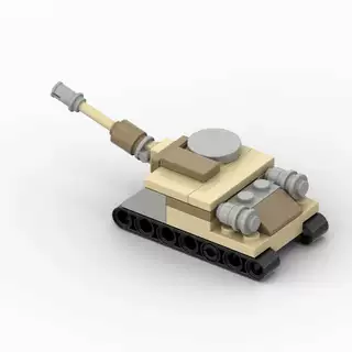 0084MOC积木军事系列微型SU-85坦克歼击车桌面游戏儿童拼装玩具