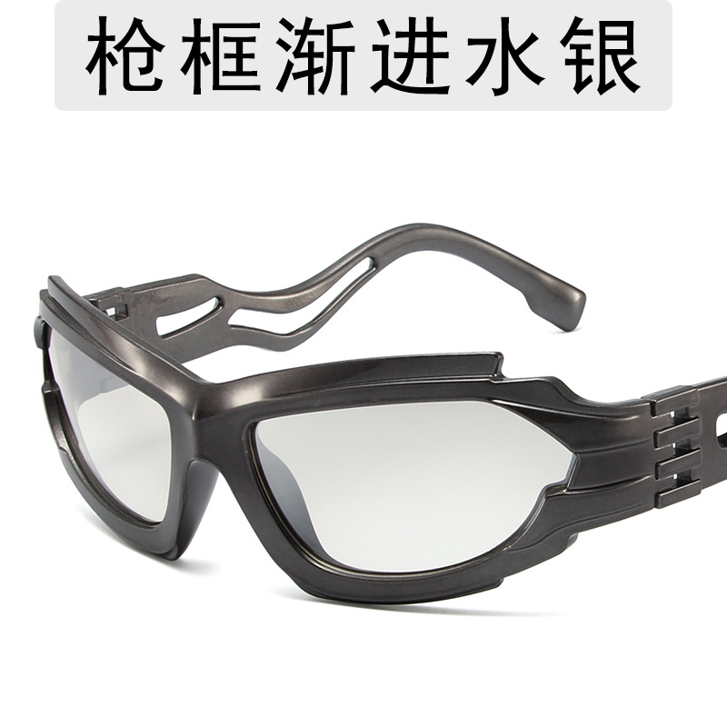 Sports Cycling Glasses Men And Women Sunglasses Personality Hollow S-shaped Leg Sunglasses