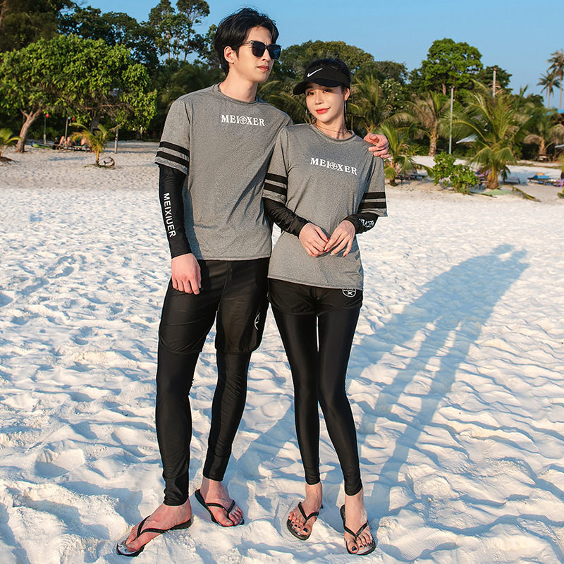 2024 Diving Suit Snorkeling Suit Split Sun Protection Jellyfish Suit Long-Sleeved Swimsuit Pants Couple Zipper Suit Swimsuit Suit