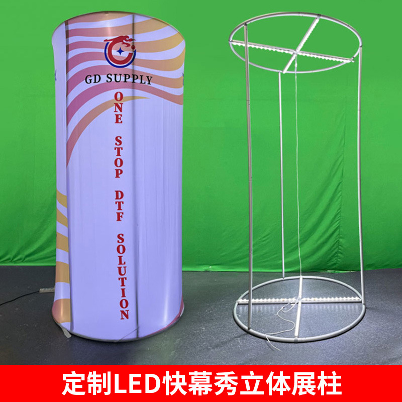 Columna de Exhibición LED de Muestra Rápida de Aleación de Aluminio Plegable Portátil para Publicidad