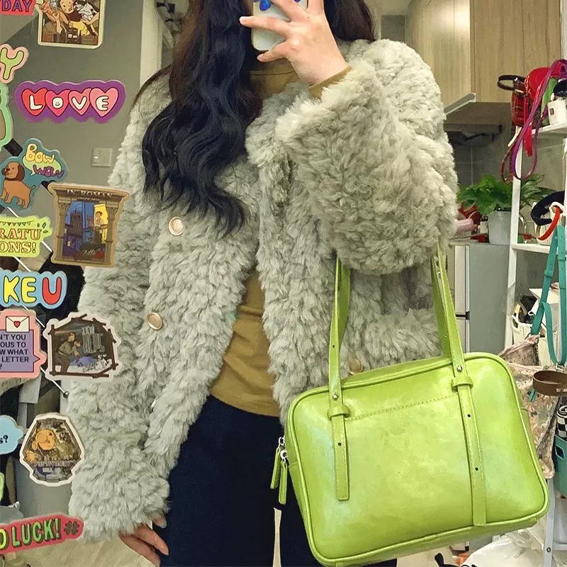 Пуховик oversize, белый стиль Chanel для подростков, свободный крой, утолщённый