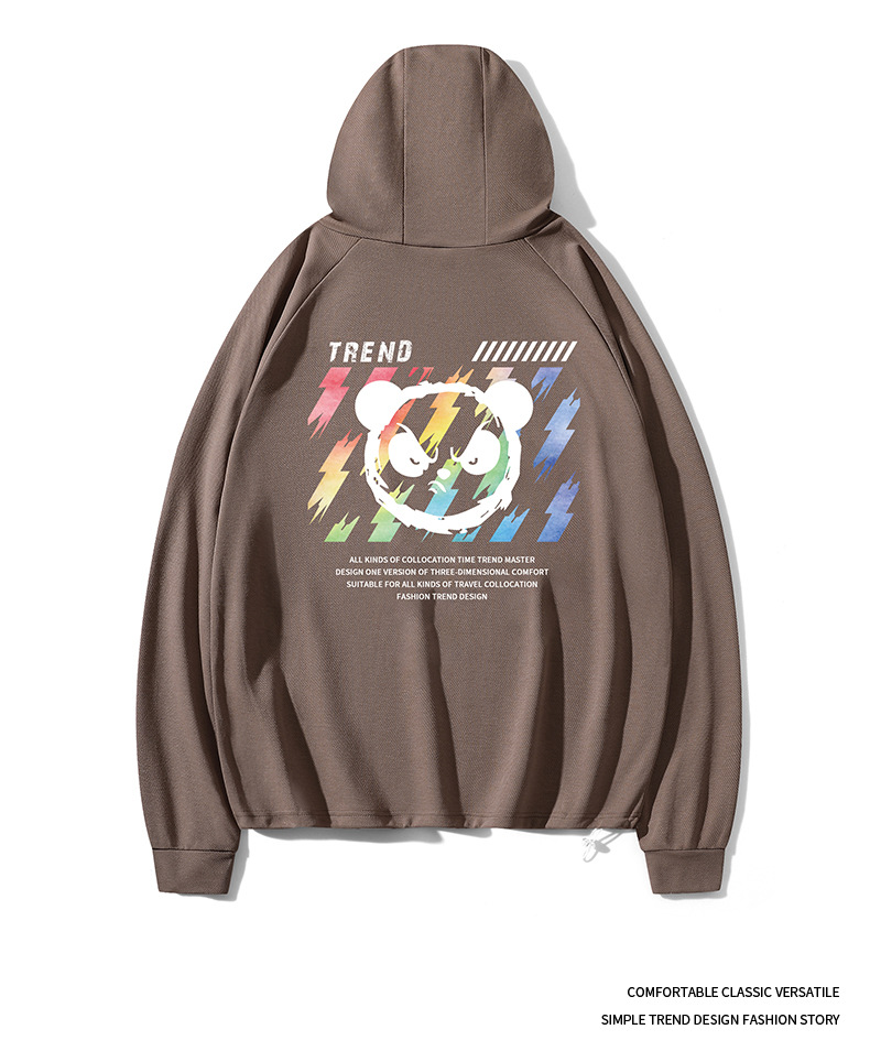 Men's Hooded Sweatshirt Jacket Loose Versatile Pullover Top_voghion.com