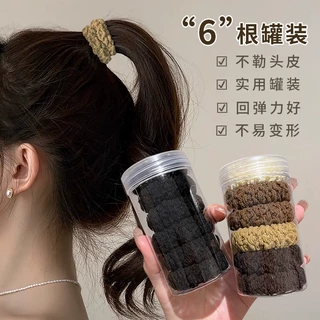 高马尾发绳女扎头发橡皮筋头绳无接缝高弹力耐用发圈加粗皮套头饰
