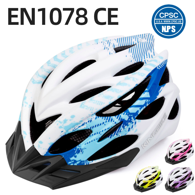 KINGBIKE 크로스 보더 경량 라이딩 헬멧 리어 테일 라이트 헬멧 도시 도로 자전거 라이딩 헬멧