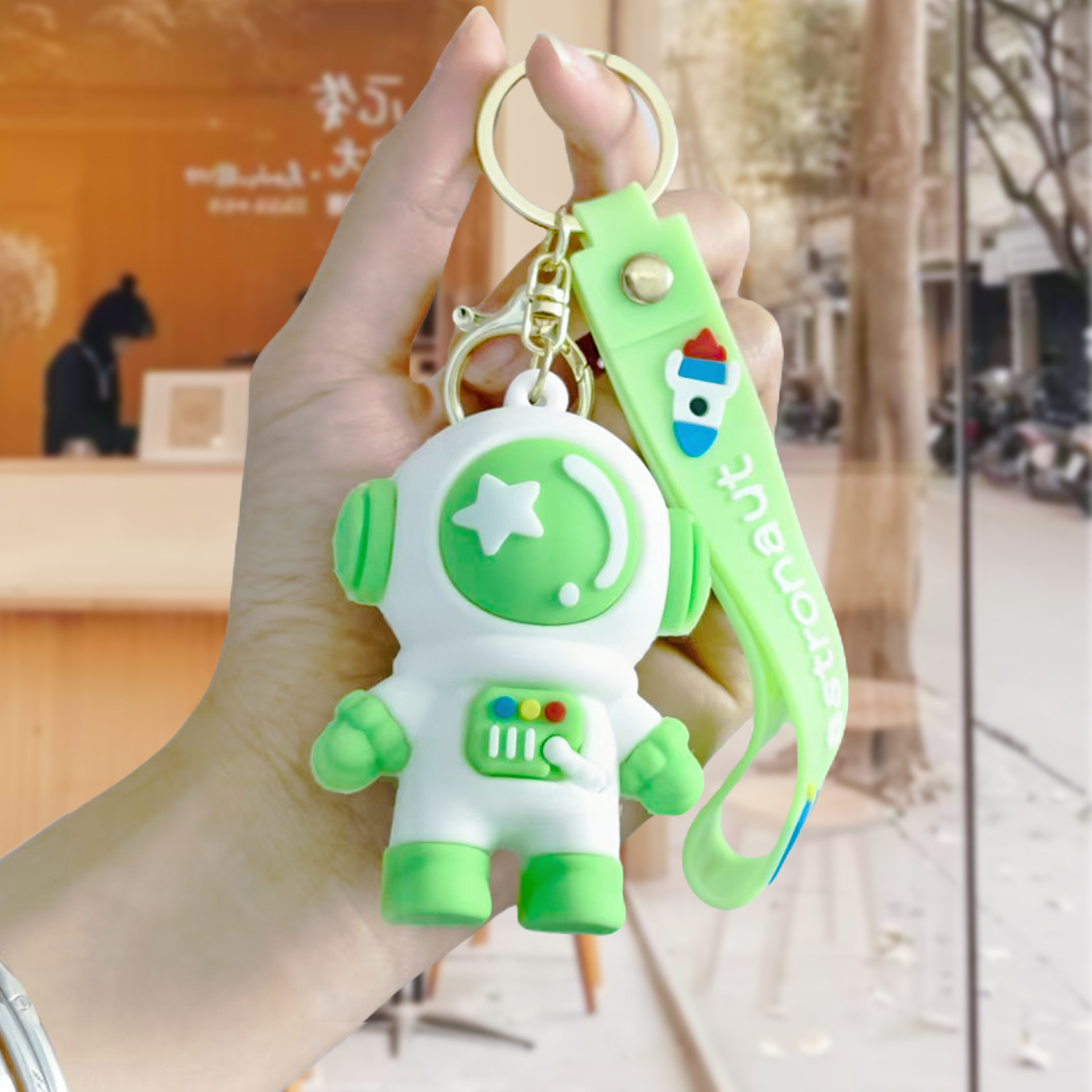 Astronautas de dibujos animados interestelares creativos astronautas muñecas colgantes de llaves regalo para niños niñas colgantes de bolsas escolares
