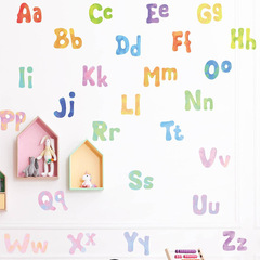 外貿26個英文字母幼教兒童房幼兒園家居裝飾牆貼貼紙自粘批發跨境