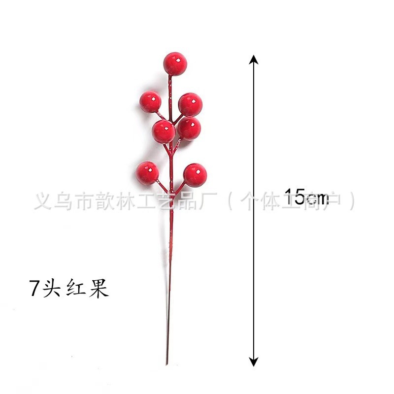 Ramas de Frutos Rojos Artificiales Plástico y PU para Bodas y Decoración del Hogar image 11