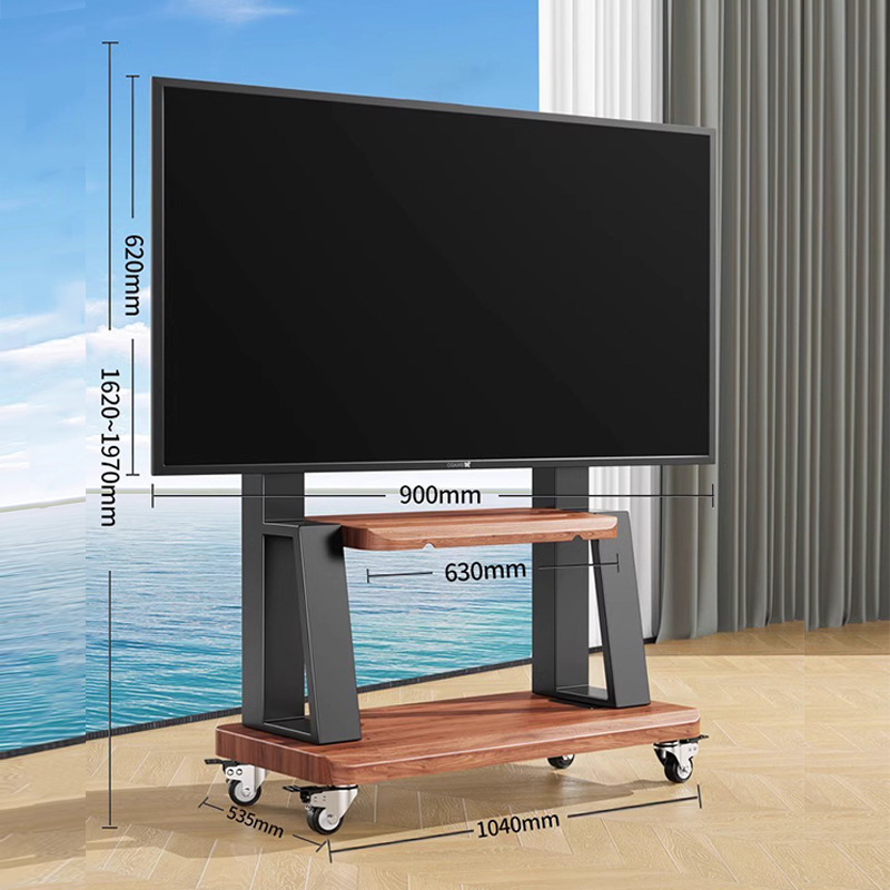 Soporte de piso de TV móvil con ruedas percha carro marco adecuado para Hisense Xiaomi y otras marcas de uso general image 29