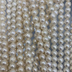 新款10~11mm近圓毛衣鏈天然淡水珍珠散珠圓珠手工飾品配件DIY禮品