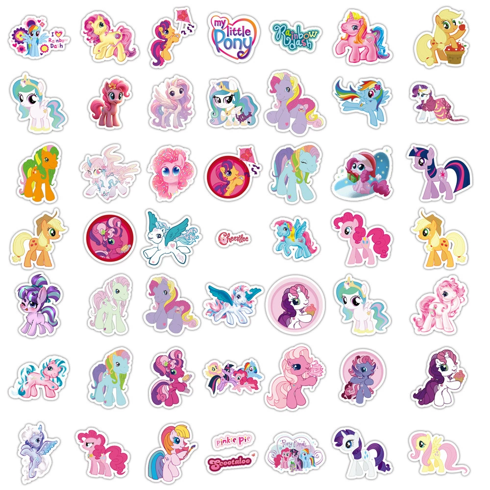 50 штук наклейки My Little Pony водонепроницаемая канцелярия чехол для мобильного декоративные наклейки оптом кросс-бордер