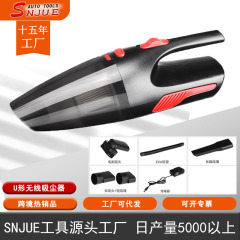 Snjueライト付き120wワイヤレス車載掃除機乾湿両用手持ちミニ掃除機