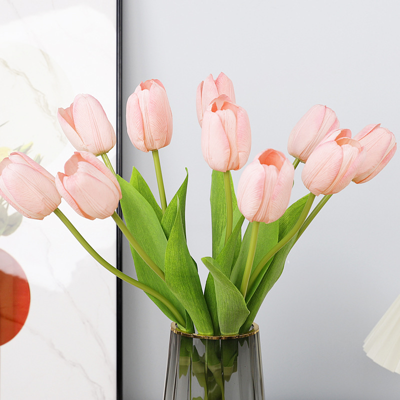 Touch Tulip Simulation Flower Bouquet Humedad Superior Decoración del hogar Lafayette Tulip