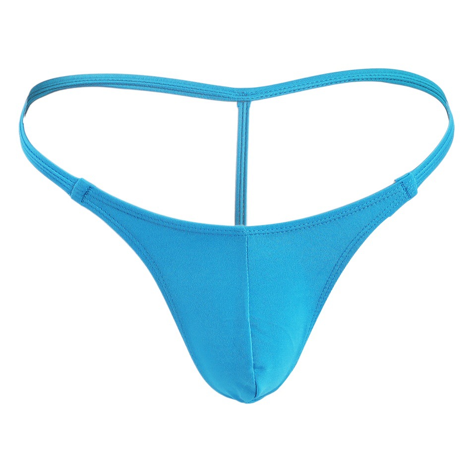 12 colores sexy cintura baja Tanga de los hombres sexy apretado sin costuras T pantalones de los hombres convexa bolsa transpirable pequeña ropa interior de los hombres