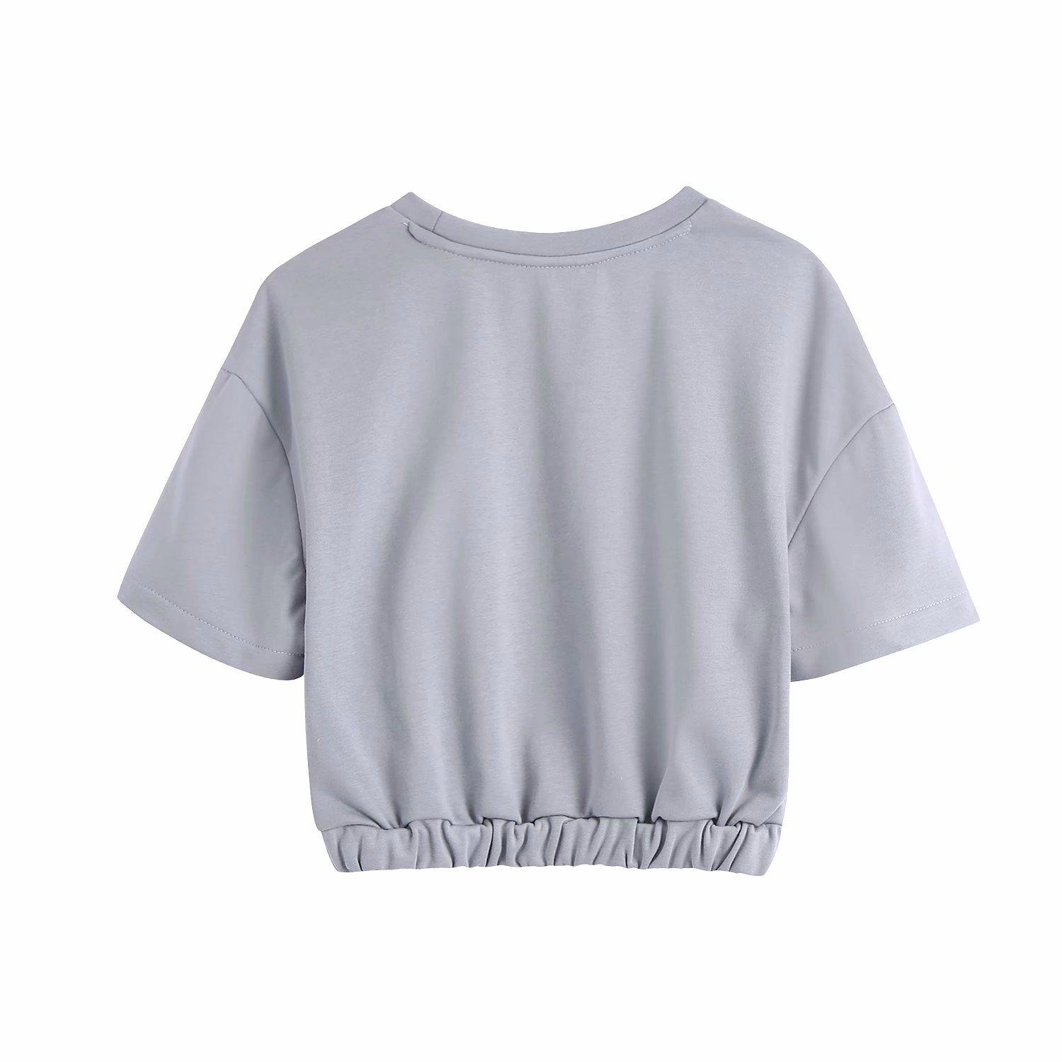 Casual Short-Sleeve Short Sweatshirt  NSAM23104