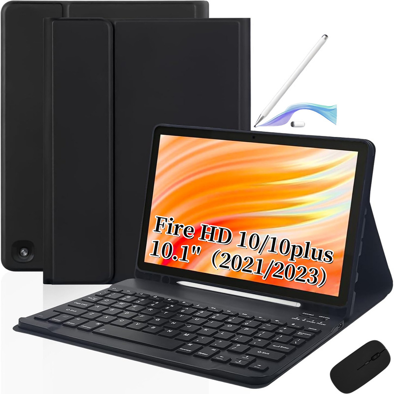 Amazon Fire Hd10 Tablet Protective Case Plus Wireless Backlit Bluetooth Keyboard Magnetic Attachment Suitable for Max 11inch
