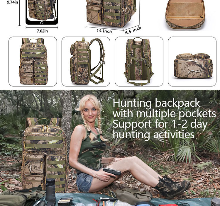 ActiveGo Outdoor Camouflage Dead Leaf Tactical Mountaineering Bag Heren Jacht Wandelen Grote Capaciteit Rugzak_voghion.com