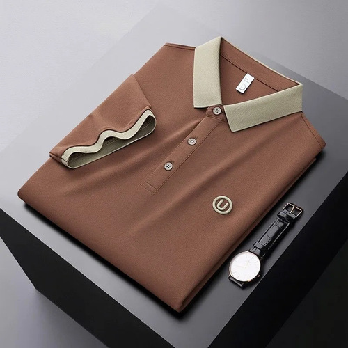Original brand summer new embroidered polo shirt for men, thin version, business fashion loose men's short-sleeved T-shirt