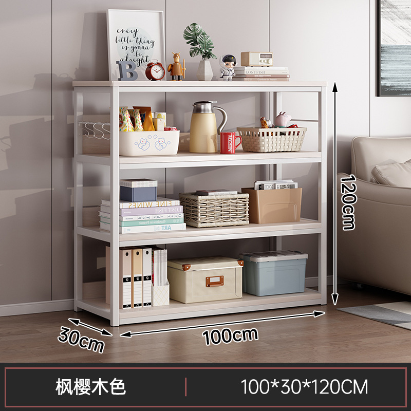 Estante de libro Estante de almacenamiento de piso Estante de almacenamiento integrado para el hogar Estante de almacenamiento de archivos de escritorio de oficina simple contra la pared Estante de almacenamiento pequeño
