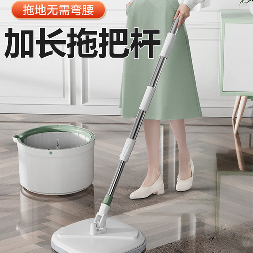 New rotating flat mop bucket, hand wash free, lazy household wholesale clean and dirt separation mop mop, one mop clean