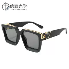 Trend main push 2022 new 96006 European and American box sunglasses men and women Street Photo hipster millionaire glasses