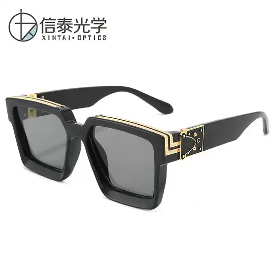 Trend main push 2022 new 96006 European and American box sunglasses men and women Street Photo hipster millionaire glasses