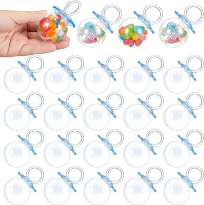 欧式满月宴奶嘴形状伴手礼喜糖盒ps透明塑料糖果盒小收纳盒礼品盒|ru