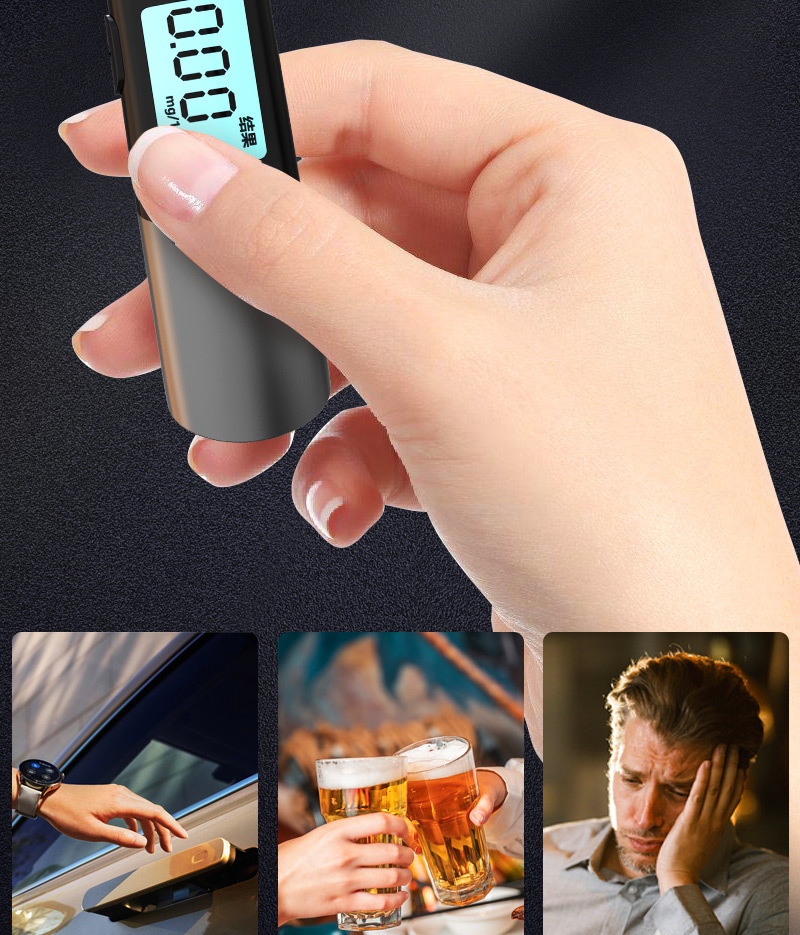 Alcohol Tester Personal Accurate Drunk Driving Blowing Voice Alcohol Concentration Detector