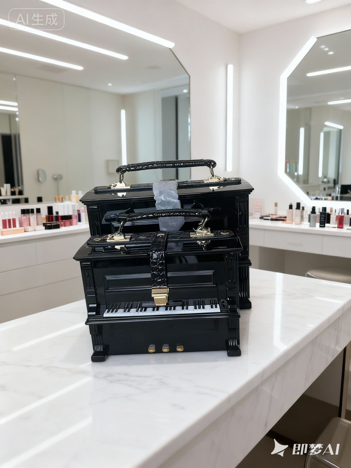 Pequeño bolso de piano negro, personalidad única, lujo ligero, alta sensación, bolso de regalo de cumpleaños en stock