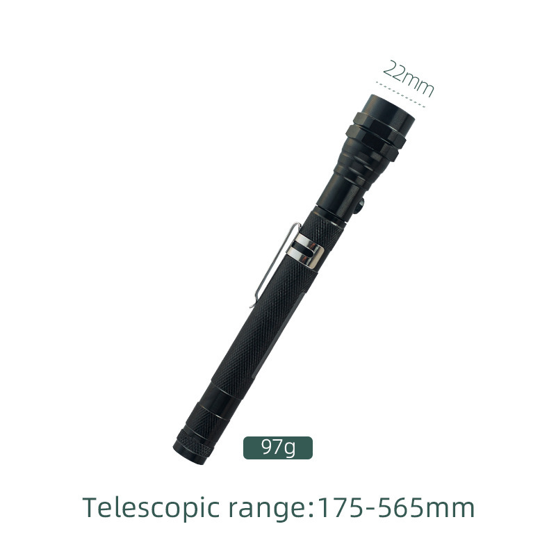 Recogida magnética de dimensión profunda Varilla de imán magnético Varilla de extensión telescópica Herramienta de reparación de automóviles Espejo cuadrado Espejo redondo Cabeza de linterna