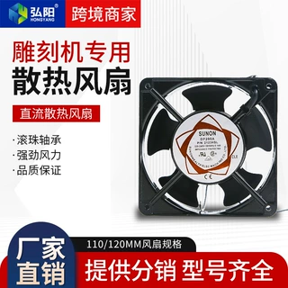 电机风机金属防护网罩防护网机箱110mm120mm温控静音静音工业机柜