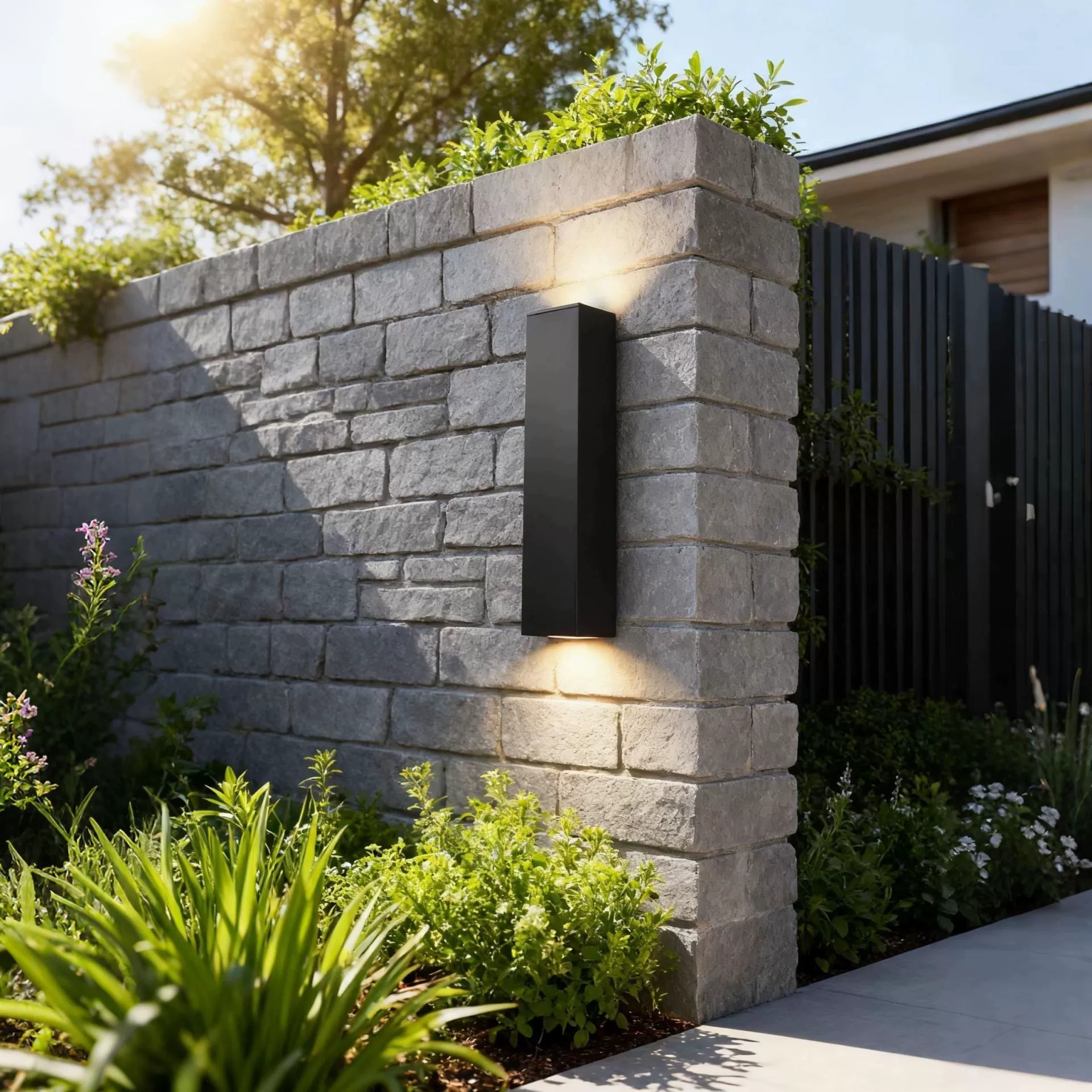 Travel wall sconce for corridor, square lights for gazebo