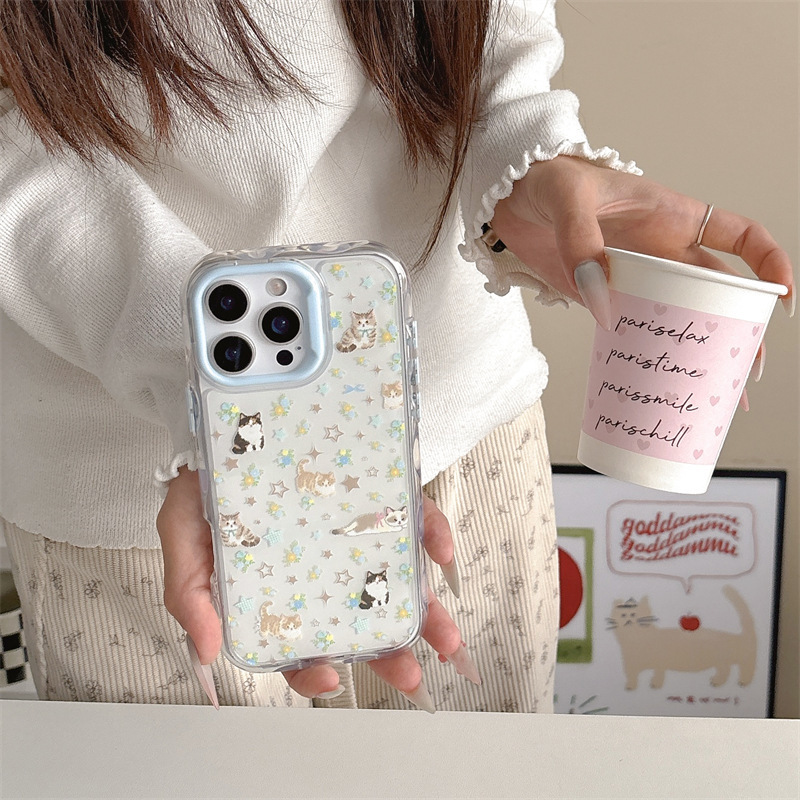Chica corazón ins dibujos animados gato kt para iphone15/16ProMax funda para teléfono 13 Apple 14 nuevo 16