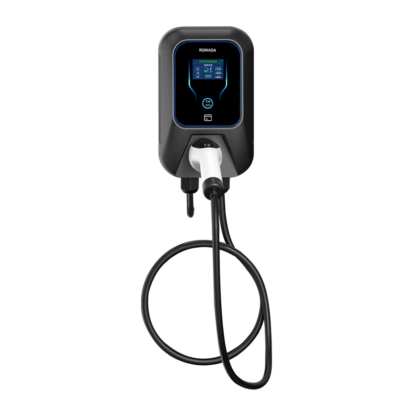 Romada 7Kw Home Charging Station 3C Certified Wall-Mounted Charging Station with Instant Charging/Swiping Card/4G/Bluetooth Smart Remote Control