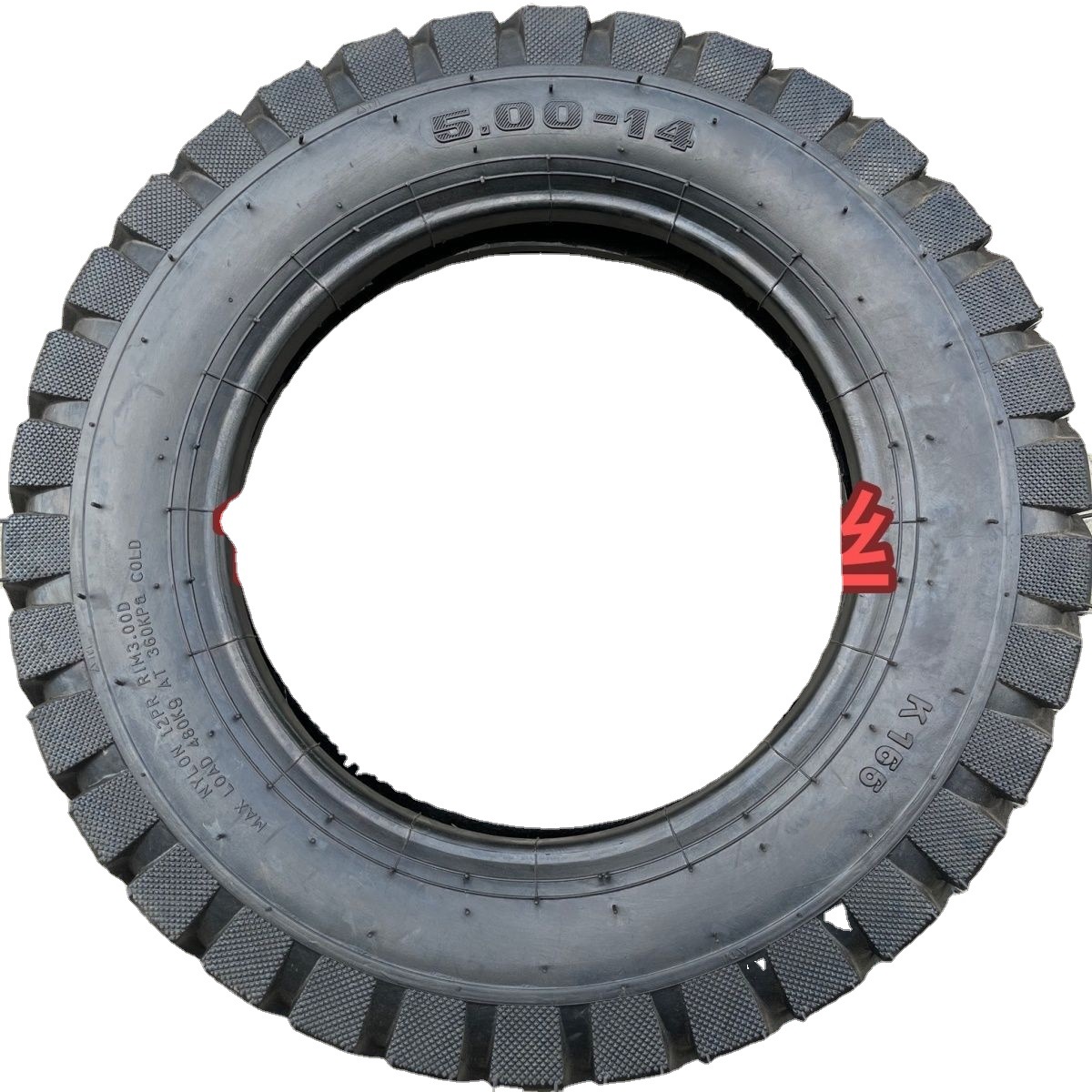 5.00-14加厚轮胎农机三轮车轮胎5.00-14加厚12层钢丝胎矿山