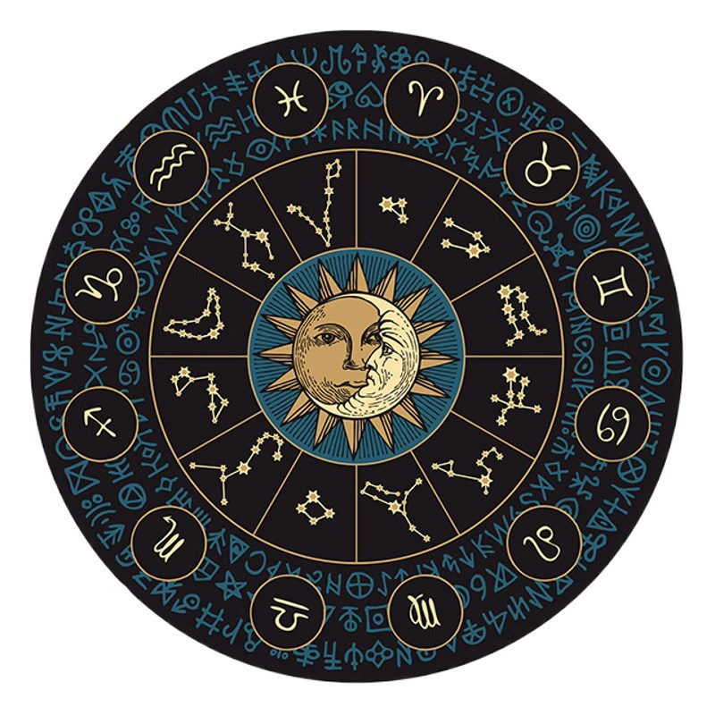 Трансграничная тайна Созвездие Ковер для гостиной Средневековый Ретро Круглая подвесная корзина Подушка Диван Одеяло Спальня Прикроватное одеяло Напольный коврик