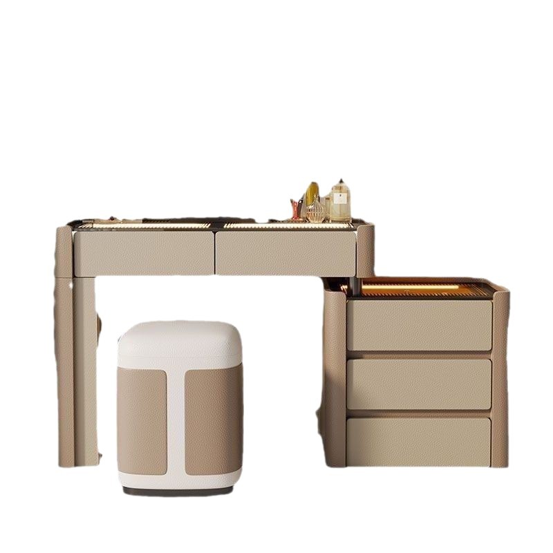 Madera sólida lujosa mesa de vestuario dormitorio de alta calidad cabecera de cama gabinete de maquillaje mesa de maquillaje de madera sólida gabinete de maquillaje integrado