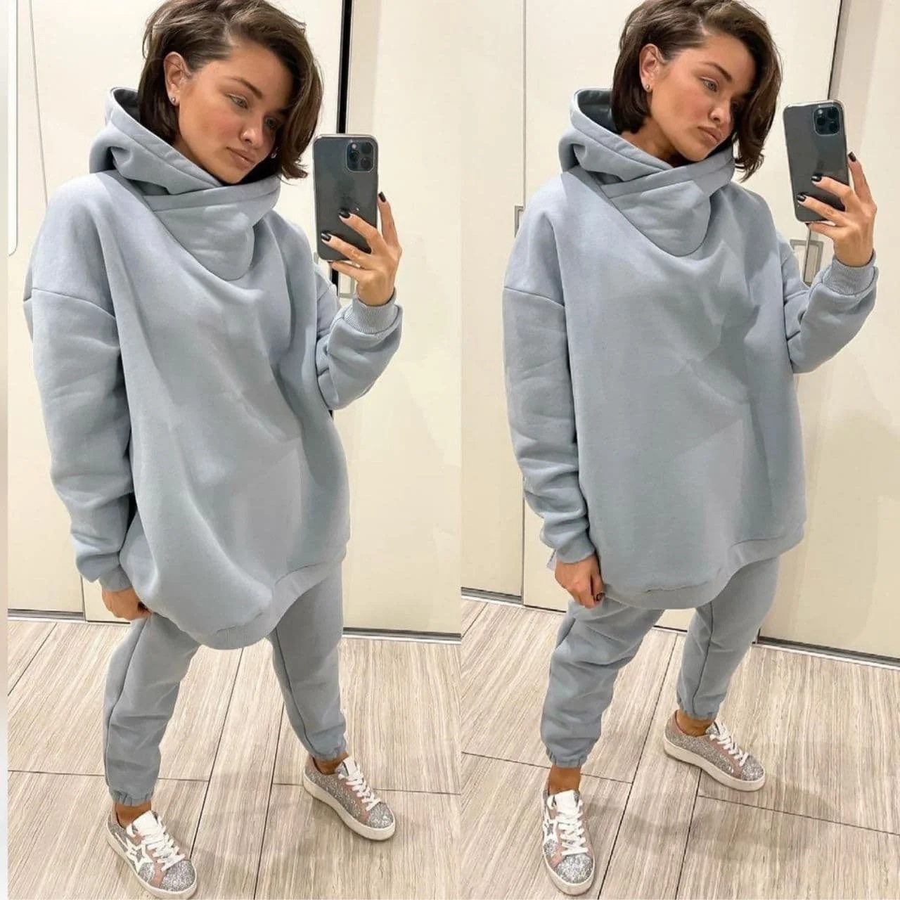 Women's fashion casual sweatshirt set two-piece set_voghion.com