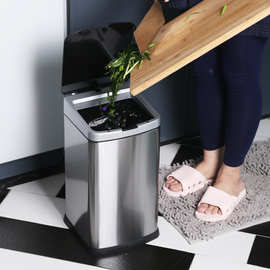 GAOK不锈钢感应式垃圾桶创意家用客厅卫生间智能电自动垃圾桶6628