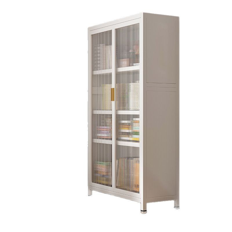 Estantería de biblioteca de acero para el hogar a prueba de polvo con puerta estantería de pared completa gabinete de almacenamiento de piso estante de almacenamiento