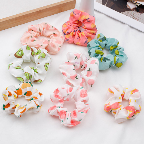 Summer fresh fruit series large intestine headband internet celebrity retro fat intestine headband pastoral style hair accessories wholesale