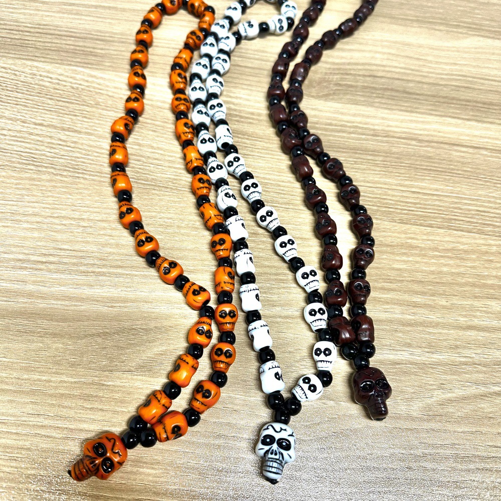 亚马逊爆款非主流朋克骷髅头吊坠锁骨链 摇滚嘻哈创意choker女