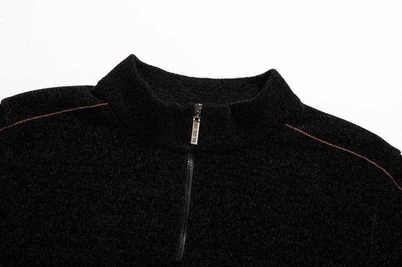 Close-up of Men's Thickened Chenille Sweater