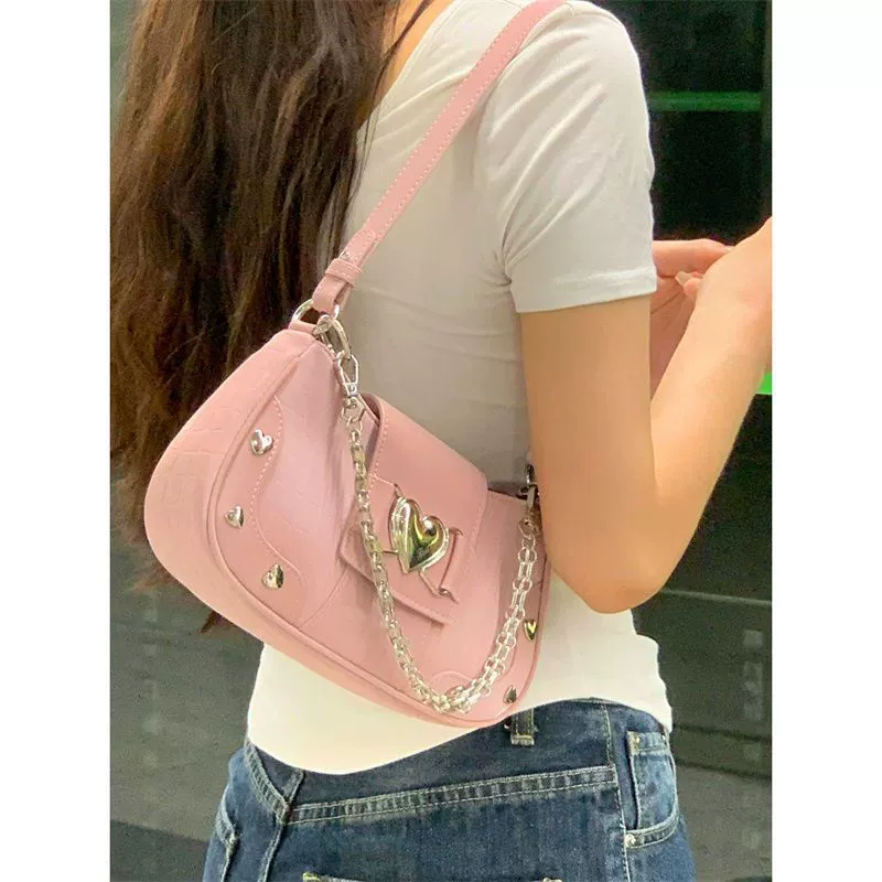 Плечевая сумка на одно плечо Fuchsia, милая подмышечная сумка, 24×6×13 см