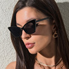 Fashionable sunglasses, glasses solar-powered, city style, cat's eye, European style